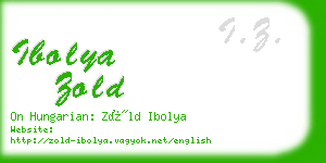 ibolya zold business card